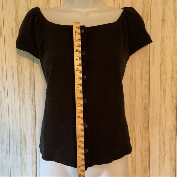 Madewell Button Top with Cap Sleeves - Picture 3 of 8